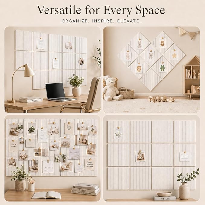 Large Cork Boards for Walls – 48" x 36" Self Adhesive Felt Wall Tiles - Image 6