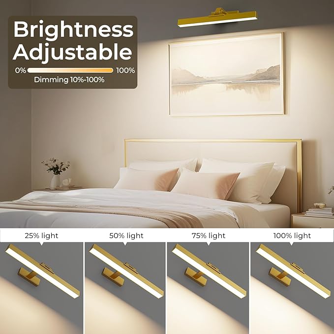 Afyuol Picture Lights Wall Light 16in CCT Gallery Light | Battery Operated - Image 5