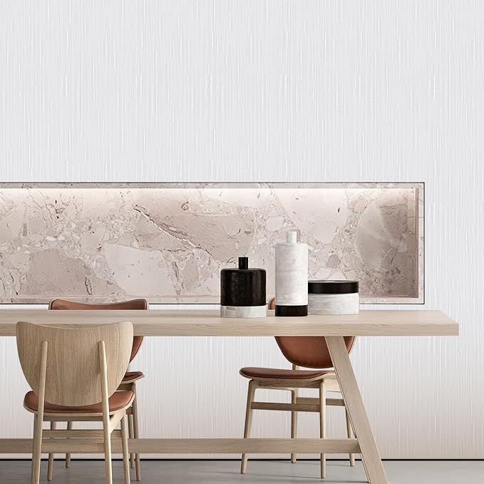 Sliver Grasscloth Peel and Stick Wallpaper Modern Grasscloth Wallpaper 15.7" x - Image 2