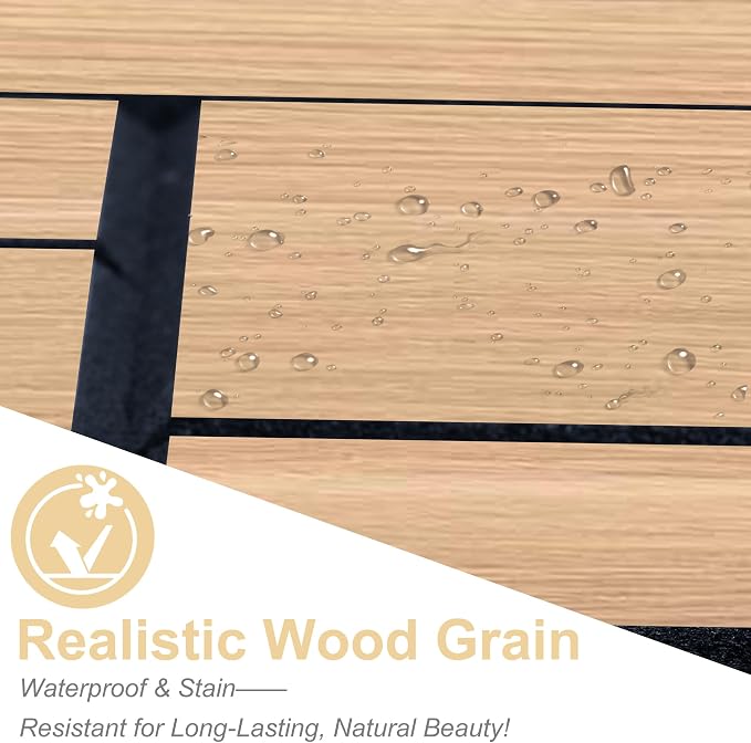 Mollywell Acoustic Panels, PVC Wood-Grain Decor, 12x12 Inch Carved Pattern - Image 2