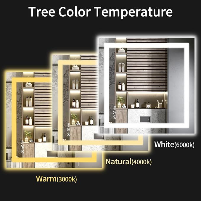 30"x30" LED Bathroom Mirror - Image 5