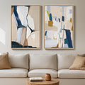 Large Framed Neutral Abstract Wall Art by Cuspin