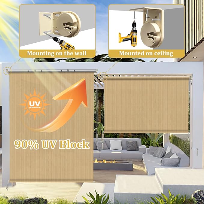 Shade&Beyond Outdoor Roller Shades - Image 4