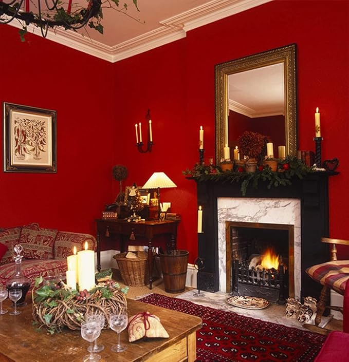 Abyssaly Red Silk Embossed Peel and Stick Wallpaper - Image 2