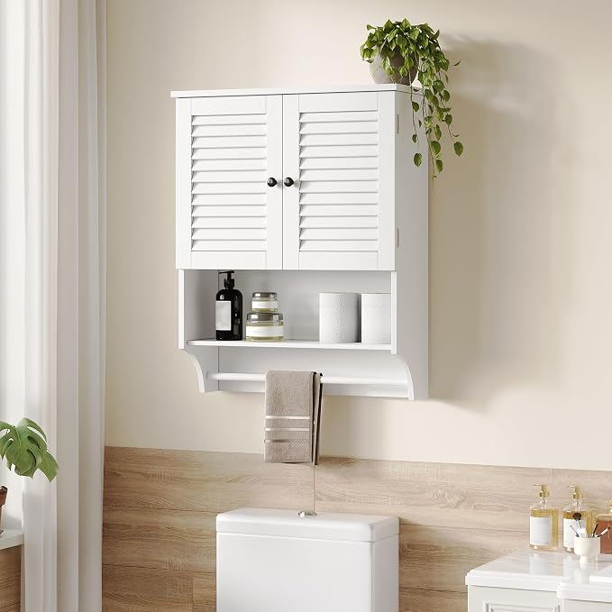 ChooChoo Medicine Cabinet, Bathroom Wall Cabinet, 2 Doors Over The Toilet Space - Image 7