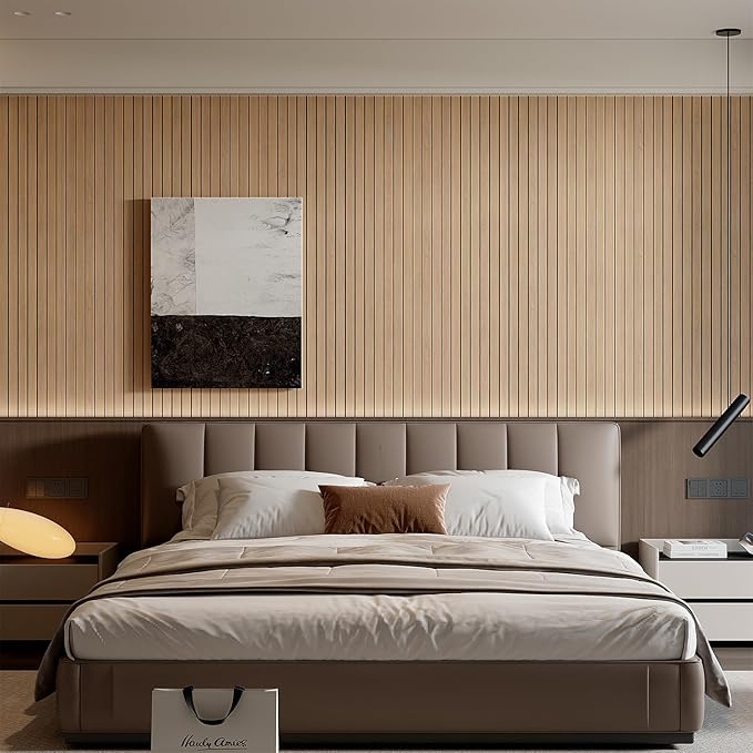 YU LI 3DH Peel and Stick PVC Slat Wall Panel 236"x15.75" Self-Adhesive Thick - Image 4