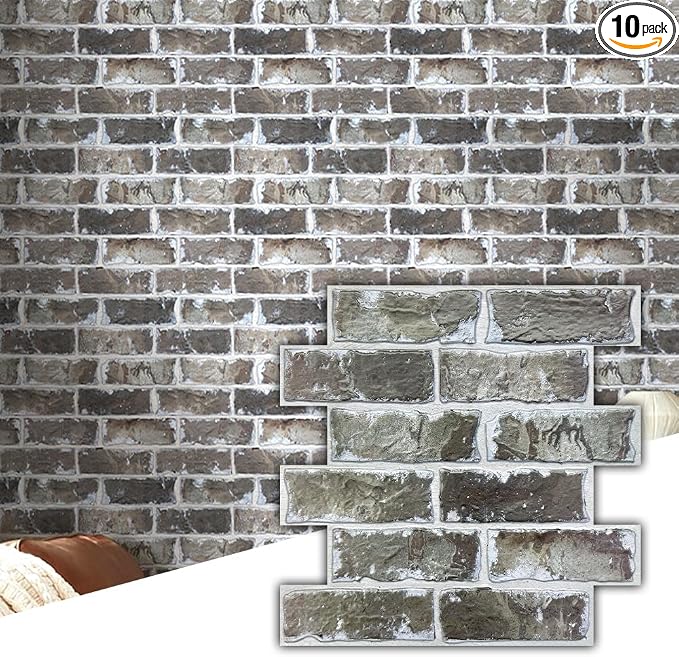 Commomy 3D Faux Brick Peel and Stick Tiles by CommomyDecor