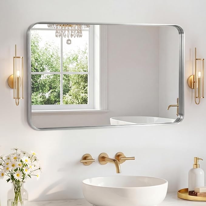 NEWBULIG 24X36 Inch Bathroom Mirror by NEWBULIG