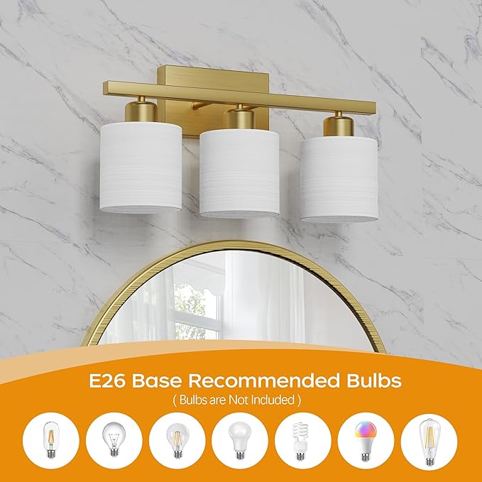 PARTPHONER Bathroom Light Fixtures, Bathroom Lighting Fixtures Over Mirror - Image 4