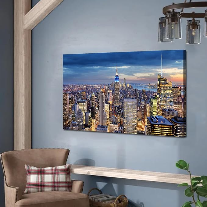 Large New York City Wall Art NYC Skyline Picture Office Wall Decor Modern - Image 7