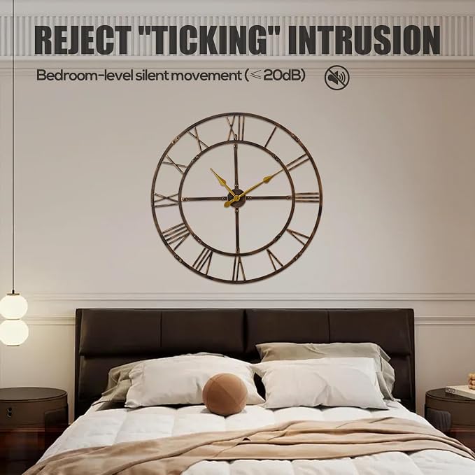 40 Inch Large Wall Clock for Living Room Decor – Easy-Assembly Silent - Image 6