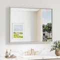 Keonjinn 40 x 30 Inch Brushed Nickel Bathroom Mirrors by Keonjinn