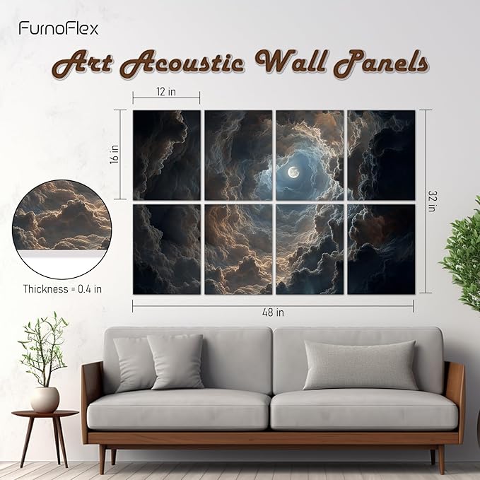 Art Acoustic Panels Tiles Decorative Room Sound Proof Foam Absorbing Panels - Image 2