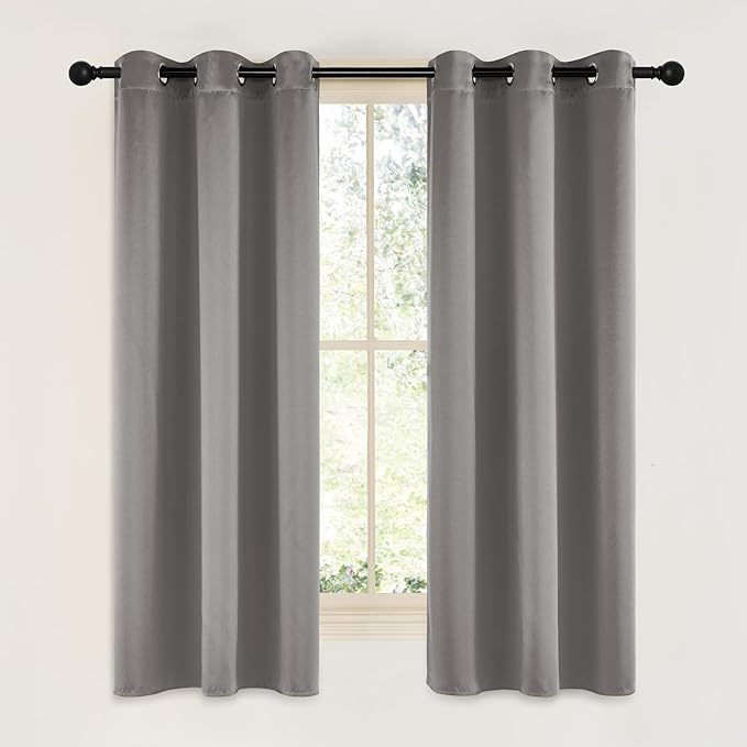 NICETOWN Room Darkening Cafe Satin Curtains by NICETOWN