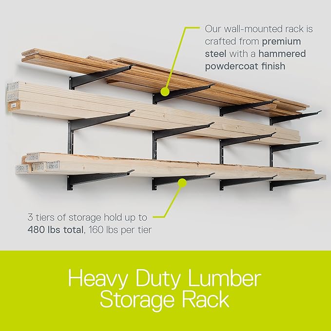 Delta Heavy Duty Wood and Lumber Storage Rack, Holds Up To 480 lbs - Image 3