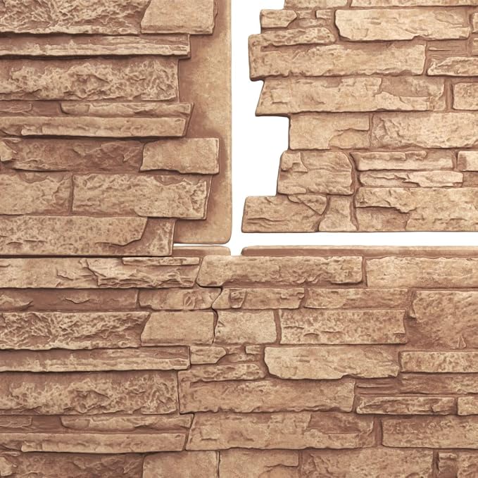 EverStone Acadia Ledge Faux Stone Panel, Wheat Field Color - Image 9