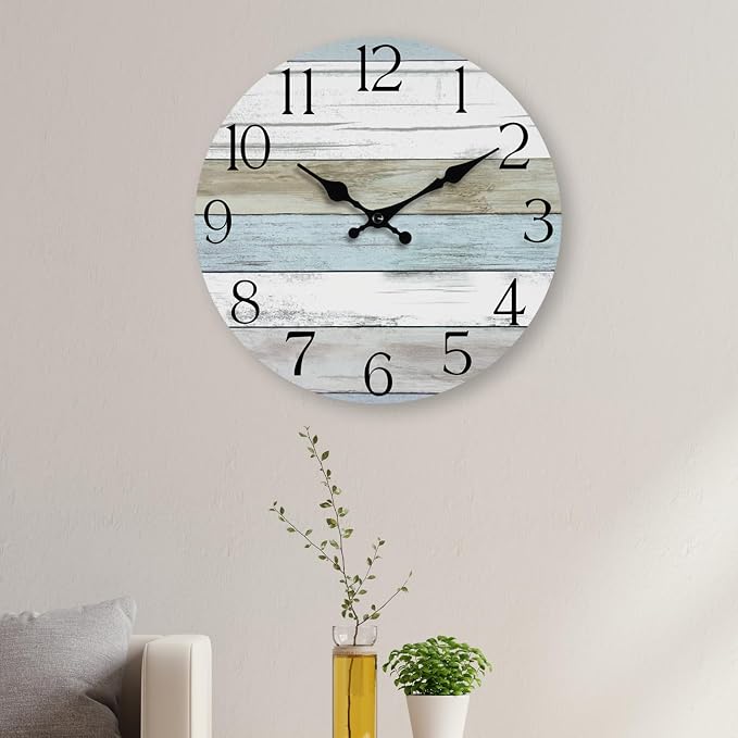 Wall Clock, 14 Inch Wall Clocks Battery Operated Silent Non Ticking, Large - Image 5