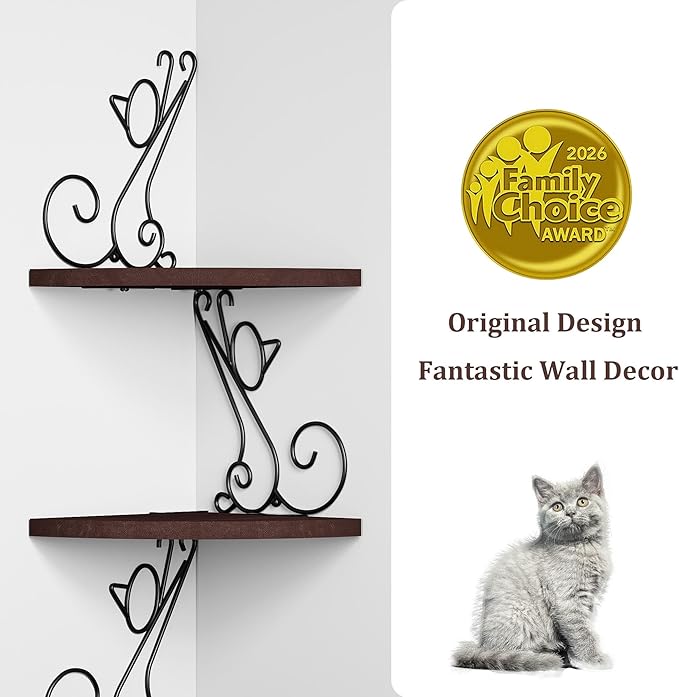 Alsonerbay Corner Shelf Wall Mount, 4 Tier Floating Shelves - Image 4