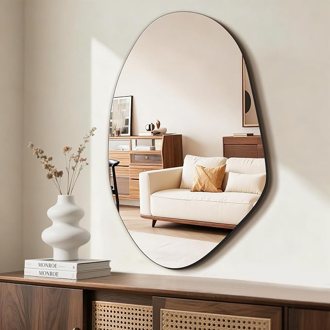 FICTOR Irregular Asymmetrical Wall Mirror, Living Room, Dining Room by FICTOR