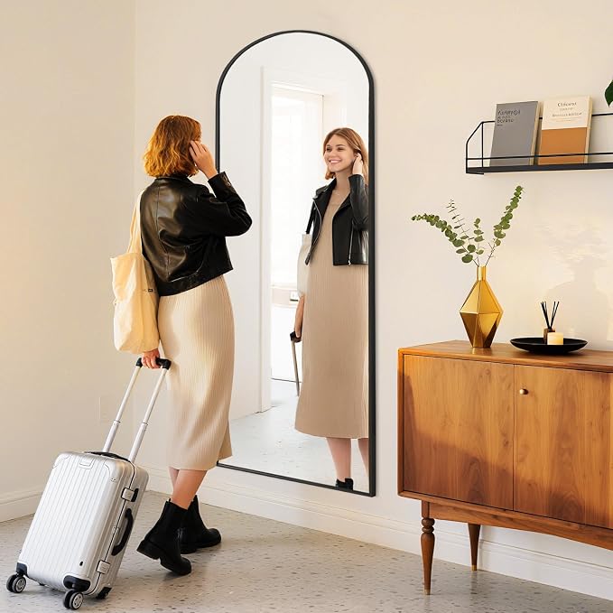 DUMOS Arched Wall-Mounted Full Length Mirror 27"x71" - Image 2