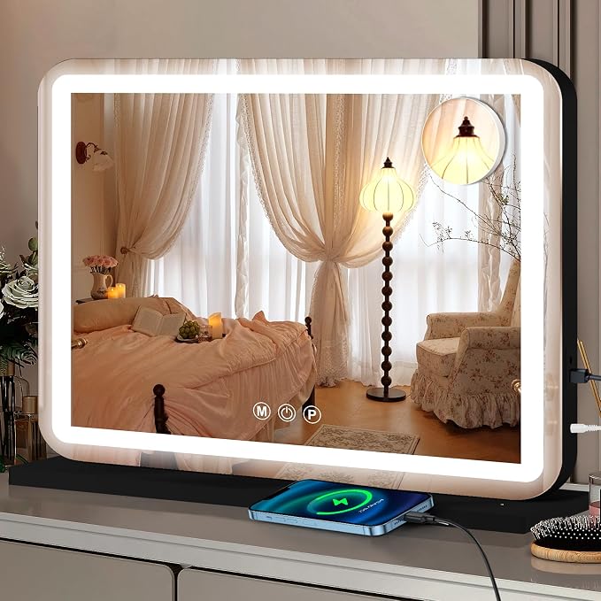 Ratsamee 23"x18" Black Vanity Mirror by RATSAMEE