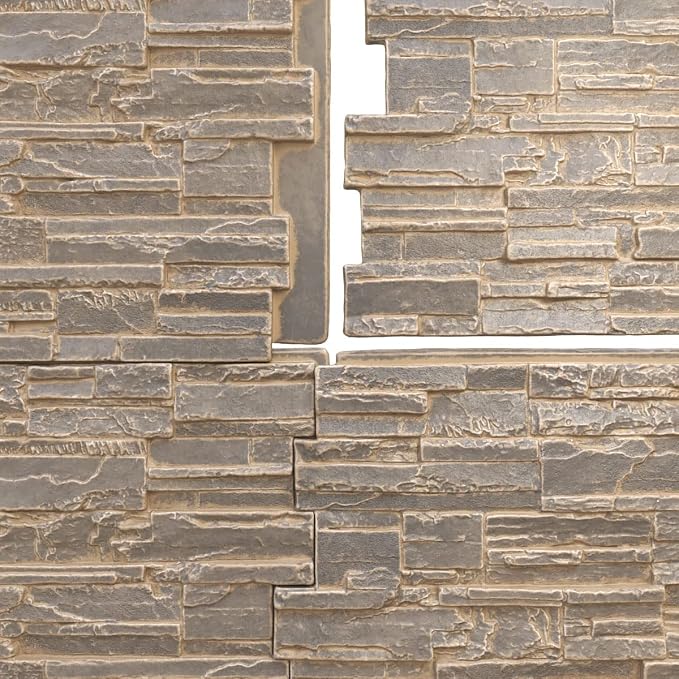 EverStone Cascade Faux Stone Panel, 48 5/8"W x 24 3/4"H x 1 1/4"D, Cannondale - Image 9
