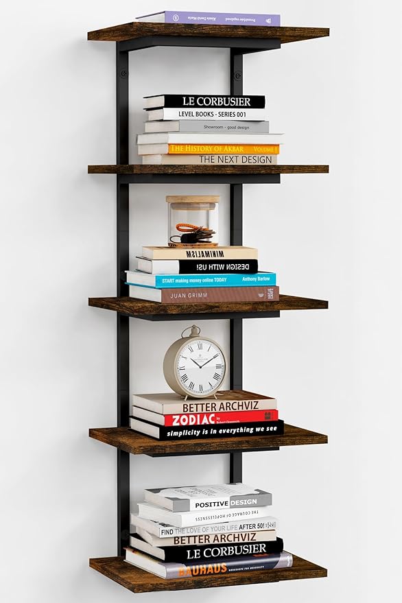 Harwaya 5 Tier Wall Bookshelf Unit by Harwaya