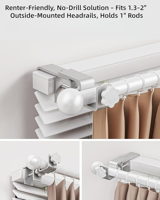 Over-Blinds Curtain Rod Brackets - Image 2
