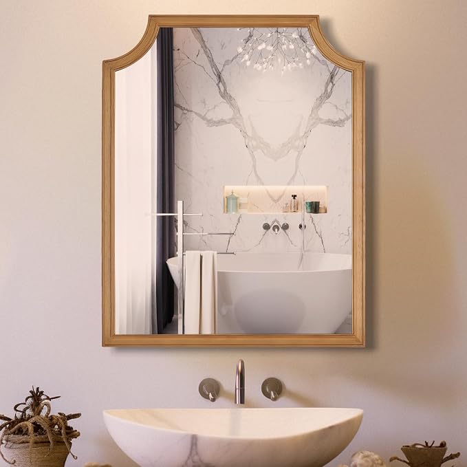 WallBeyond Scalloped Wood Mirror - Image 2