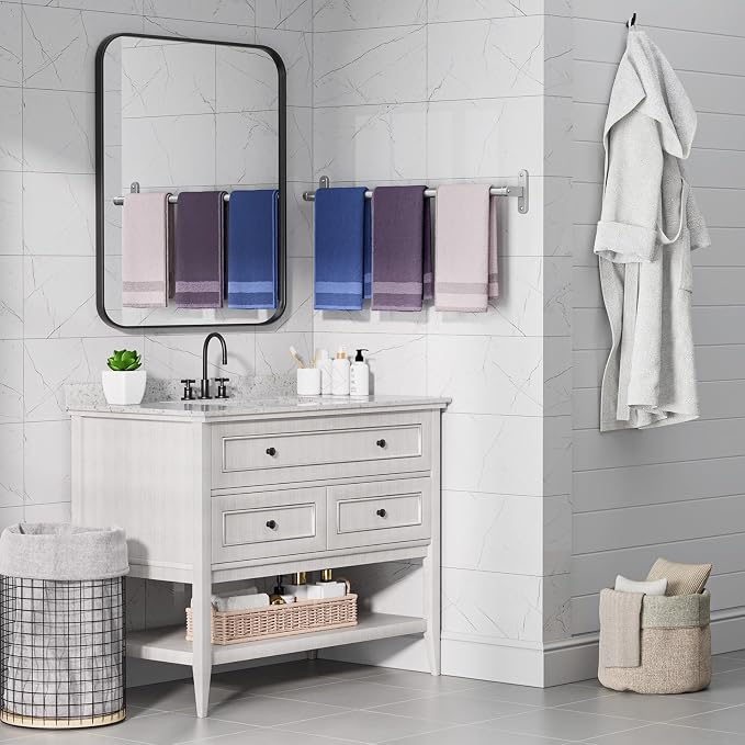 Powools Brushed Nickel Towel Rack - Image 5