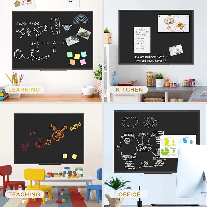 JILoffice Magnetic Chalkboard/Black Board 48 x 36 Inch - Image 2