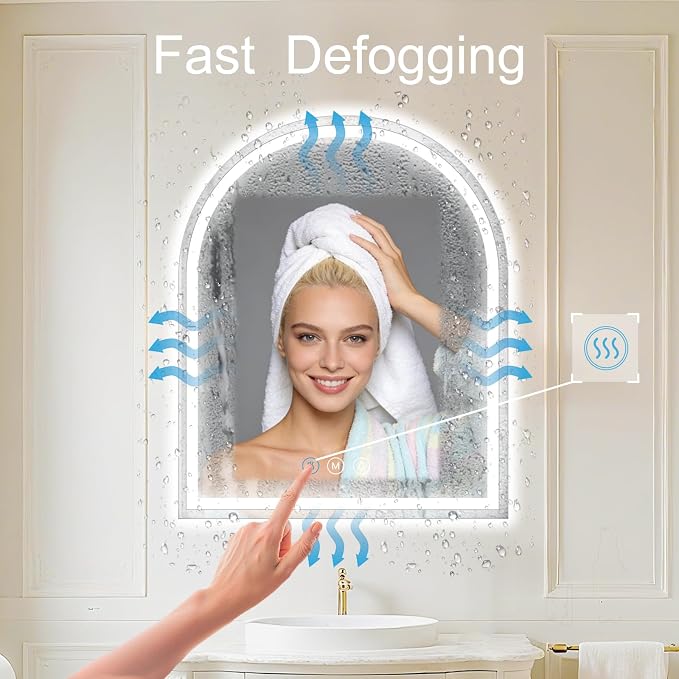 Arched LED Bathroom Mirrors - Image 2