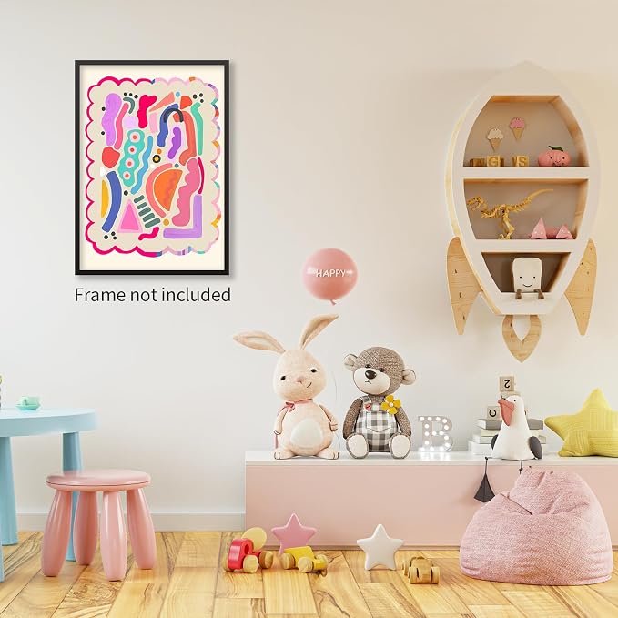 Medpol Funky Cute Kids Abstract Wall Art Trendy Bright Colorful Poster Modern - Image 5