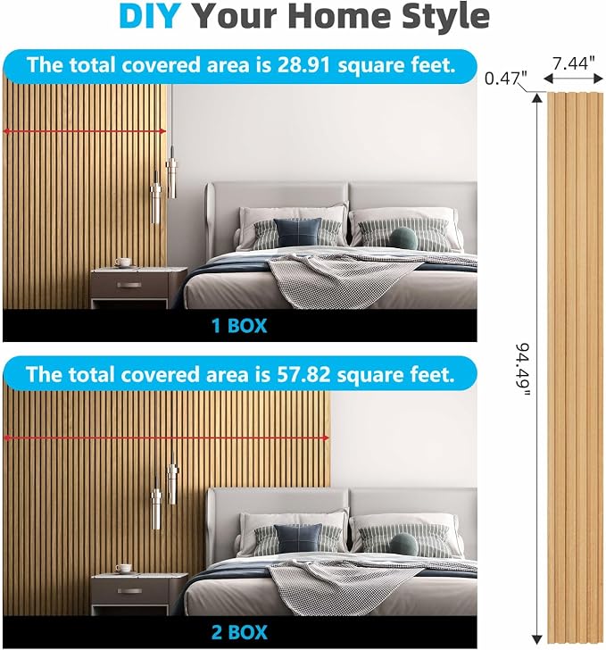 Art3d 6-Piece Wood Slat Panels for Stylish Interior Decor and Ceiling Decoration - Image 6