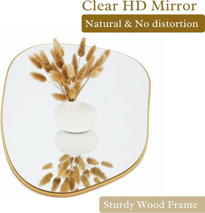 PERFNIQUE Irregular Wall Mirror Asymmetrical Mirror, Decorative Modern Wall - Image 3