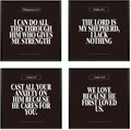 Locomiss Black Christian Wall Art Decor Posters, Minimalist Jesus Scripture by Unknown