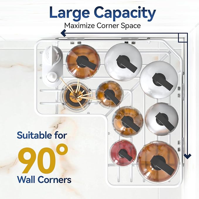 YASONIC Shower Caddy Corner, No Drilling Shower Organizer Corner - Image 3