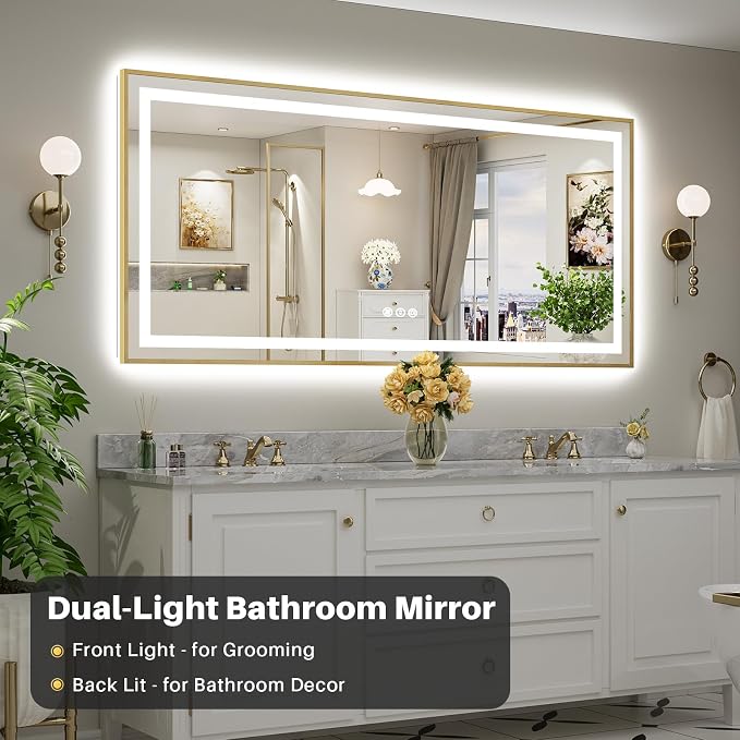 77x36 Inch LED Bathroom Mirror - Image 2