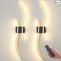 Battery Operated Wall Sconce Set of 2, Dimmable Modern LED Rechargeable Wall by Unknown