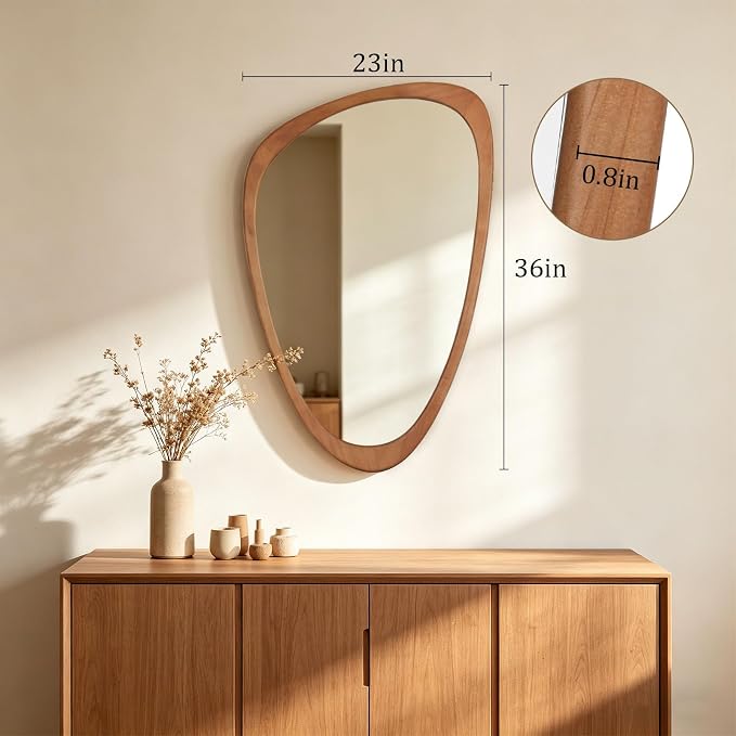 WallBeyond Asymmetrical Mirror, Irregular Wall Mirror, Wall Mirrors Decorative - Image 6