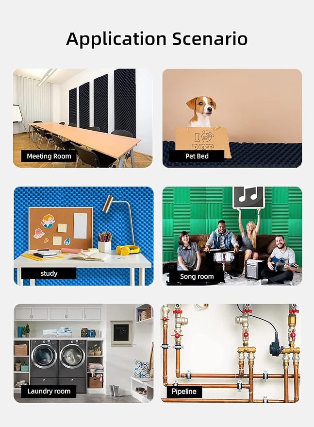 24 Pack Sound Proof Foam Panels|1"×12"×12" Quick-Recovery Soundproof Wall - Image 6