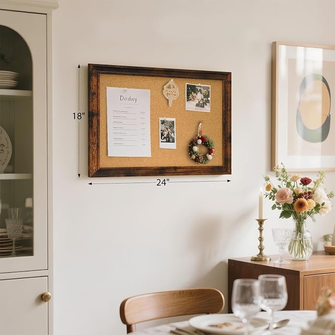 Cork Bulletin Board, Hanging Pin Board - Image 2