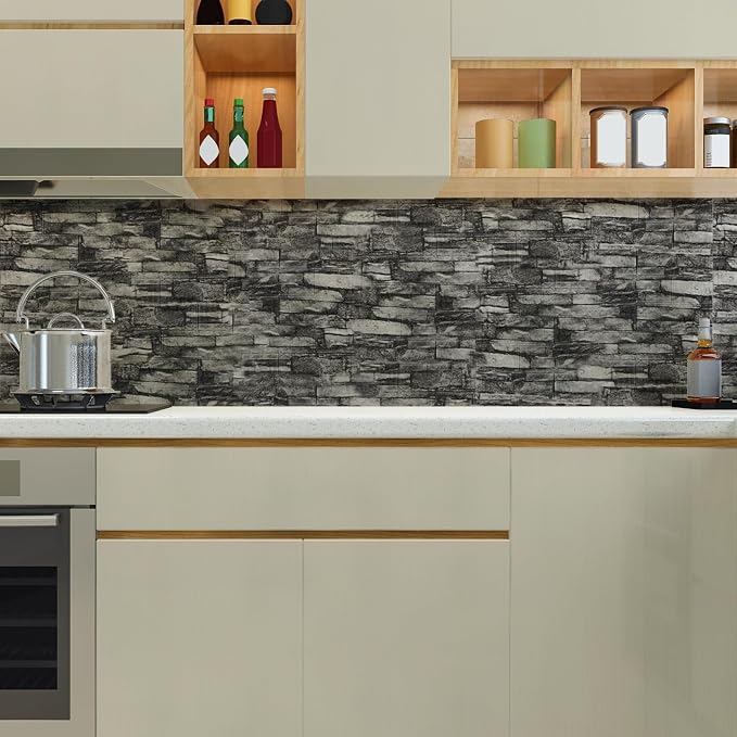 10PCS 3D Wall Panels Peel and Stick Foam, Self-Adhesive Decorative 3D Brick - Image 4