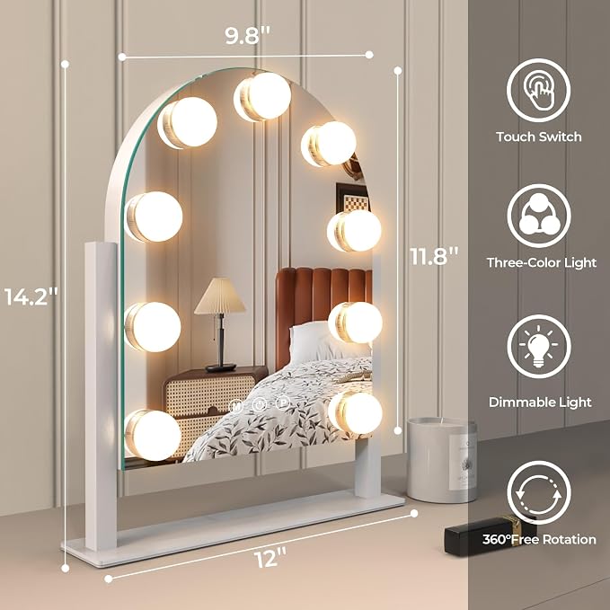 ZL ZELing Makeup Mirror with Lights, Vanity Mirror with Lights, Lighted Makeup - Image 6