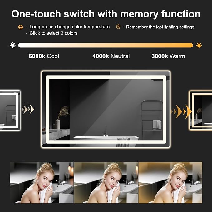 AMOISE LED Bathroom Vanity Mirror - Image 4