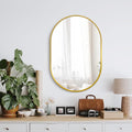 Bathroom Mirror for Wall, Metal Framed Vanity Mirror by Delma