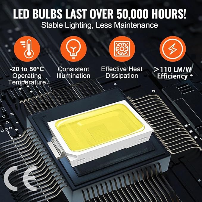 5-Hexagon LED Garage Light, 240W 24800LM Honeycomb Ceiling Light - Image 3