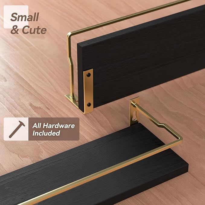 RICHER HOUSE Bathroom Floating Wall Shelf Set of 2 - Image 4