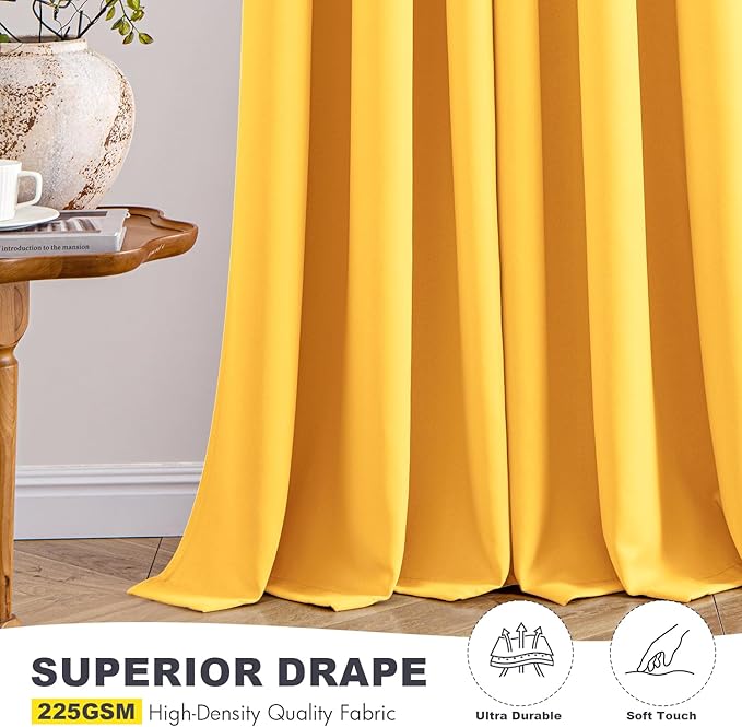 MIULEE Blackout Curtains for Bedroom Living Room 2 Panels, Thermal Insulated - Image 5