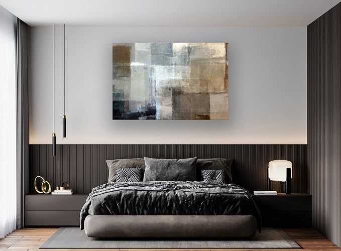 Baisuart A61269 Canvas Prints Abstract Wall Art Print Paintings Grey and Brown - Image 3